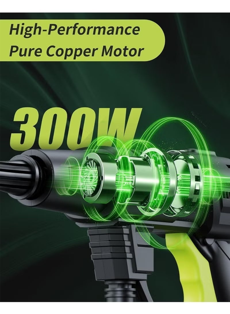 Cordless Pressure Washer, 6-in-1 Nozzle Power Washer, 18000mAh Battery, 30Bar 300W Portable High Power Washer Gun with Foam Generator, for Car Wash, Home Cleaning, Yard and Outdoor Use - Image 3